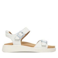 Sandały Ara. Białe sandały damskie Ara, bez wzorów, bez obcasa, na płaskiej podeszwie, bez zapięcia. Za 489.99 zł.