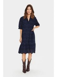 SAINT TROPEZ Sukienka w kolorze granatowym rozmiar: L. Niebieskie sukienki damskie Saint Tropez, bez wzorów, z bawełny, bez ramiączek. Za 131.12 zł.