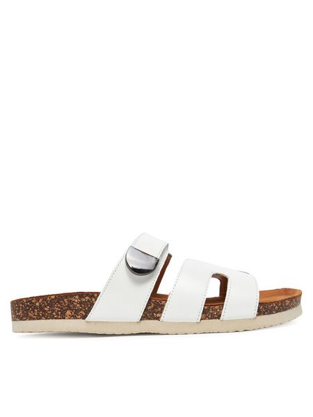 Lasocki Klapki GRD-22010-02 Biały. Białe klapki damskie Lasocki, bez wzorów, ze skóry, bez obcasa, bez zapięcia. Za 139.99 zł.