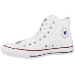 Trampki Converse Chuck Taylor HI Leather, Dla obu płci. Białe trampki damskie Converse, bez wzorów, ze skóry, bez zapięcia. Za 490.00 zł.