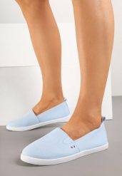 Jasnoniebieskie Tenisówki Vices Basic z Materiałowymi Gumkami Aretela. Niebieskie obuwie sportowe damskie Renee, z jeansu, bez zapięcia, tenisowe. Za 39.99 zł.