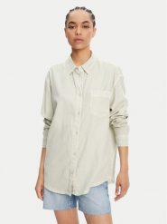 RVCA Koszula Showdown 23B051501 Zielony Relaxed Fit. Zielone koszule damskie RVCA, xs, bez wzorów, z bawełny, bez kołnierzyka, bez ramiączek. Za 129.99 zł.