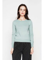C& Jo Sweter w kolorze miętowym rozmiar: 36. Zielone swetry klasyczne damskie C& Jo, ze splotem, bez kołnierzyka. Za 127.95 zł.