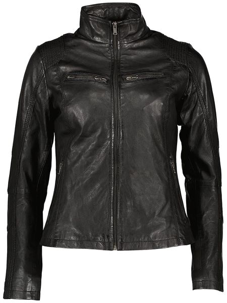 7eleven Skórzana kurtka "Jeany" w kolorze czarnym rozmiar: 38. Czarne kurtki damskie 7eleven, bez wzorów, ze skóry, bez kaptura. Za 383.03 zł.