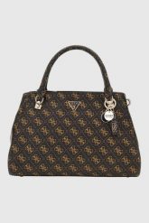 GUESS Brązowa torebka damska Noelle. Brązowe torebki klasyczne damskie Guess, ze skóry ekologicznej, bez dodatków. W wyprzedaży za 529.99 zł.