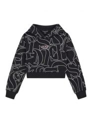 Guess Bluza J6YQ10 K3908 Czarny Regular Fit. Czarne bluzy dziewczęce Guess, z aplikacjami, z bawełny, bez ramiączek, bez kaptura. Za 214.99 zł.