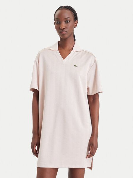 Lacoste Sukienka codzienna EF8309 Różowy jasny Regular Fit. Czerwone sukienki damskie Lacoste, bez wzorów, z syntetyku, bez ramiączek. Za 789.99 zł.