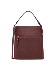 Lasocki Torebka LSK-K-051-06 Bordowy. Czerwone torebki klasyczne damskie Lasocki, z materiału, bez dodatków. Za 199.99 zł.