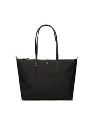 Lauren Ralph Lauren Torebka 431916737002 Czarny. Czarne shopper bag Lauren Ralph Lauren, ze skóry, bez dodatków. Za 379.99 zł.