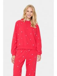 SAINT TROPEZ Sweter "Saint Tropez" w kolorze różowym rozmiar: L. Różowe swetry klasyczne damskie Saint Tropez, l, ze splotem, bez kołnierzyka. Za 128.95 zł.