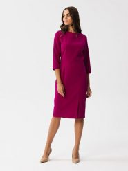 Stylove Sukienka w kolorze różowym rozmiar: XL. Różowe sukienki damskie Stylove, bez wzorów, bez ramiączek. Za 136.78 zł.