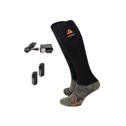 Skarpetki narciarskie podgrzewane Alpenheat Fire WoolSocks. Czarne skarpetki damskie Alpenheat, bez wzorów. Za 750.00 zł.