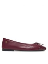 Tommy Hilfiger Baleriny Patent Toe-Cap FW0FW08830 Bordowy. Czerwone balerinki damskie Tommy Hilfiger, bez wzorów, ze skóry. Za 339.99 zł.