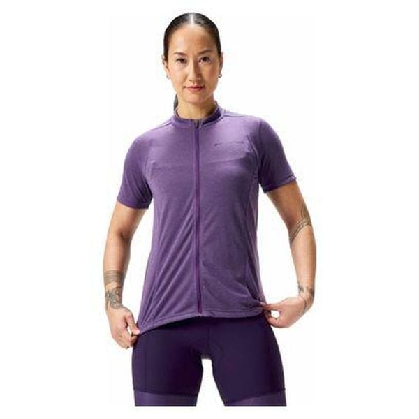 Koszulka rowerowa damska Endura Loop Zipped. Fioletowe koszulki damskie ENDURA, bez wzorów, bez kołnierzyka, bez ramiączek. Za 200.00 zł.