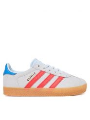 Adidas Sneakersy Gazelle KI4036 Niebieski jasny. Niebieskie buty sportowe chłopięce Adidas, ze skóry, bez zapięcia. Za 279.99 zł.