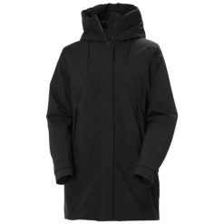 Damska kurtka wodoodporna Helly Hansen Victoria Ins Mid. Czarne kurtki damskie Helly Hansen, na jesień, l, bez wzorów, z materiału, bez kaptura. Za 923.50 zł.