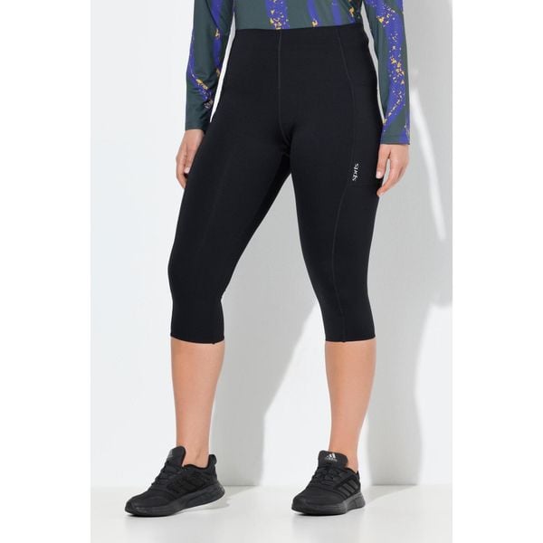 Damskie Legginsy rybaczki stretch szybkoschnące. Czarne legginsy damskie Ulla Popken, plus size, bez wzorów, z elastanu. Za 239.99 zł.
