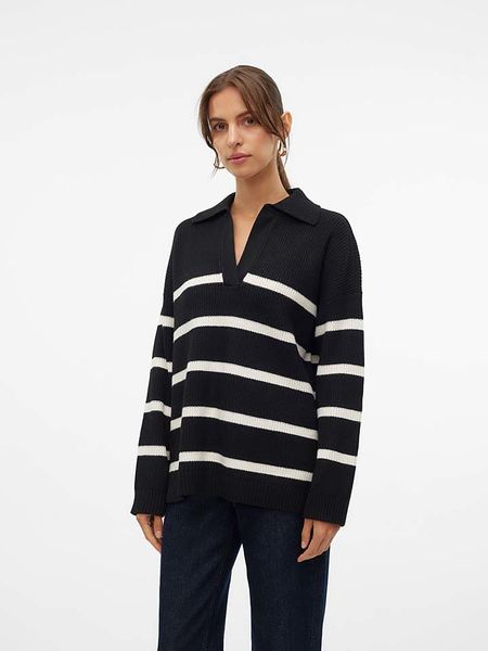 Vero Moda Sweter "Luna" w kolorze kremowo-czarnym rozmiar: XS. Brązowe swetry klasyczne damskie Vero Moda, xs, ze splotem, bez kołnierzyka. Za 43.68 zł.