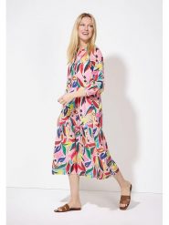 More & More Sukienka w kolorze różowym ze wzorem rozmiar: 38. Różowe sukienki damskie More & More, bez wzorów, z bawełny, bez ramiączek. Za 164.95 zł.