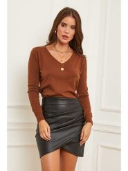 Soft Cashmere Sweter w kolorze brązowym rozmiar: 38/40. Brązowe swetry klasyczne damskie Soft Cashmere, z kaszmiru, bez kołnierzyka. Za 79.03 zł.