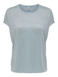 ONLY Koszulka w kolorze błękitnym rozmiar: L. Niebieskie bluzki damskie Only, l, bez wzorów, z wiskozy, bez kołnierzyka, bez ramiączek. Za 83.42 zł.
