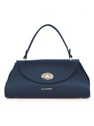 Mia Tomazzi Skórzana torebka "Bardelli" w kolorze granatowym - 33 x 15,5 x 15 cm rozmiar: onesize. Niebieskie torebki klasyczne damskie Mia Tomazzi, z materiału, przez ramię, bez dodatków. Za 274.99 zł.