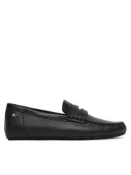 Tommy Hilfiger Mokasyny Flag Leather Driver Loafer FW0FW09350 Czarny. Czarne mokasyny damskie Tommy Hilfiger, ze skóry, bez obcasa. Za 489.99 zł.