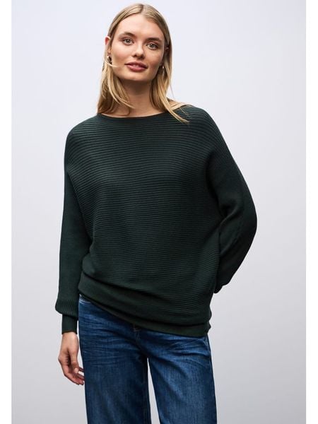 Cecil Sweter w kolorze ciemnozielonym rozmiar: 40. Zielone swetry klasyczne damskie Cecil, ze splotem, bez kołnierzyka. Za 158.10 zł.