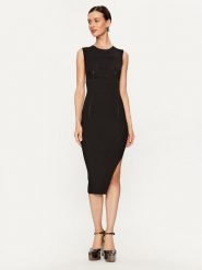 Pinko Sukienka koktajlowa Beribal 101869 A16R Czarny Slim Fit. Czarne sukienki damskie Pinko, bez wzorów, z syntetyku, wizytowe, bez ramiączek. Za 469.99 zł.