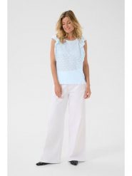 Cream Bluzka w kolorze błękitnym rozmiar: M. Niebieskie bluzki damskie Cream, m, bez wzorów, bez kołnierzyka, bez ramiączek. Za 77.95 zł.