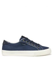 Geox Sneakersy D Emmeleny D550UA 011BC C4002 Granatowy. Niebieskie obuwie sportowe damskie Geox, z materiału, bez zapięcia. Za 239.99 zł.