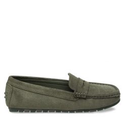 Mokasyny Jenny Fairy. Zielone mokasyny damskie Jenny Fairy, bez obcasa. Za 89.99 zł.