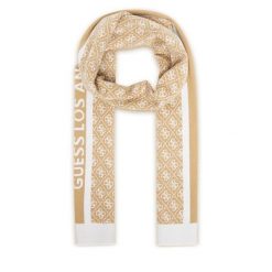 Szalik Guess. Brązowe szaliki damskie Guess, z aplikacjami. Za 239.99 zł.