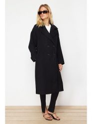Trendyol Płaszcz w kolorze czarnym rozmiar: 34. Czarne płaszcze damskie Trendyol, bez wzorów, bez kaptura. Za 130.99 zł.