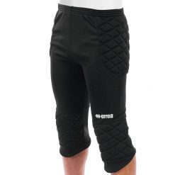 Spodnie Bramkarskie 3/4 Errea Stopper Czarne Dorosłych. Czarne spodnie sportowe damskie ERREA, s, bez wzorów, z materiału, do piłki nożnej. Za 203.99 zł.