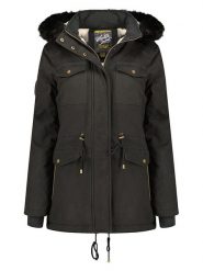 Geographical Norway Parka "Celeste" w kolorze czarnym rozmiar: L. Czarne parki damskie Geographical Norway, l, bez kaptura. Za 188.85 zł.
