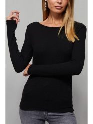 Milan Kiss Koszulka w kolorze czarnym rozmiar: S. Czarne koszulki damskie Milan Kiss, s, bez wzorów, bez kołnierzyka, bez ramiączek. Za 86.99 zł.