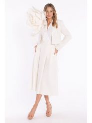 Stylove Spódnica w kolorze białym rozmiar: XXL. Brązowe spódnice damskie Stylove, xxl, bez wzorów, midi. Za 219.99 zł.