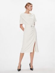 DKNY Sukienka codzienna DD3J233A Écru Regular Fit. Sukienki damskie DKNY, bez wzorów, z syntetyku, bez ramiączek. Za 399.99 zł.