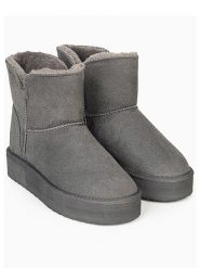 ISLAND BOOT Botki zimowe "Chloe" w kolorze szarym rozmiar: 37. Szare botki damskie Island Boot, na zimę, bez obcasa, bez zapięcia. Za 162.49 zł.