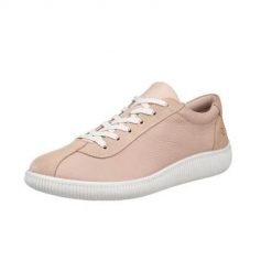 Buty do chodzenia damskie Ecco Sneaker Soft Zero Leder. Czerwone obuwie sportowe damskie ECCO, z materiału, bez zapięcia, trekkingowe. Za 548.00 zł.