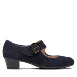 Półbuty Ara. Niebieskie czółenka damskie Ara, bez wzorów, bez obcasa, na obcasie. Za 349.99 zł.