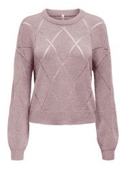 ONLY Sweter w kolorze jasnoróżowym rozmiar: S. Różowe swetry klasyczne damskie Only, s, bez kołnierzyka. Za 83.42 zł.