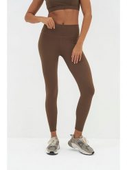 Onamaste Legginsy sportowe "Geneva" w kolorze brązowym rozmiar: L/XL. Brązowe legginsy damskie Onamaste, l, bez wzorów, z materiału, outdoorowe. Za 126.99 zł.