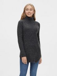 Pieces Sweter w kolorze antracytowym rozmiar: S. Czarne golfy damskie Pieces, s, z wełny, bez kołnierzyka. Za 96.60 zł.
