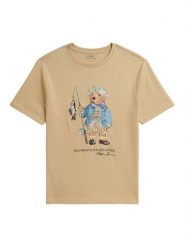 Polo Ralph Lauren T-Shirt 323B20172001 Beżowy Regular Fit. Brązowe t-shirty i koszulki chłopięce Polo Ralph Lauren, bez wzorów, z bawełny, bez kołnierzyka, bez ramiączek. Za 329.99 zł.