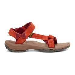 Sandały turystyczne damskie Teva Terra Fi Lite Suede. Brązowe sandały damskie Teva, bez wzorów, bez obcasa, bez zapięcia. Za 308.99 zł.