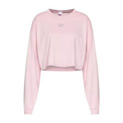 Bluza sportowa damska Reebok CL Wide krótka. Czerwone bluzy damskie Reebok, l, bez wzorów, z bawełny, bez kaptura. Za 60.00 zł.