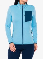 Bluza rozpinana damska CMP Kovyna. Niebieskie bluzy damskie CMP, m, bez wzorów, z elastanu, bez kaptura. Za 268.39 zł.