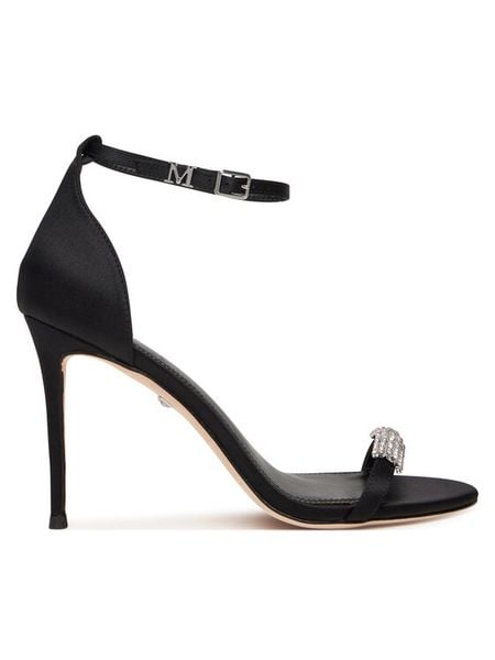 Marciano Guess Sandały 6RGZ29 7424A Czarny. Czarne sandały damskie Marciano Guess, z aplikacjami, ze skóry, bez obcasa, na szpilce, bez zapięcia. Za 989.99 zł.